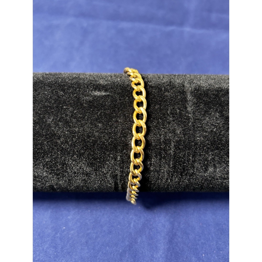 1/20 12K Yellow Gold filled Curb Link Chain Bracelet. 7 Inches Stamped